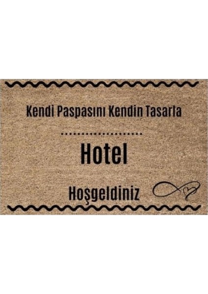 Kapı Önü Paspası Dekoratif Dijital Baskı Hotel P-2542