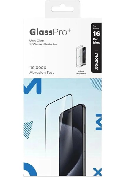 Glass Pro+ Ultra Class 3D Ekran Koruyucu 16 Pro - Kırılmaz Cam