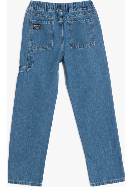 Pamuklu Beli Bağcıklı Cep Detaylı Denim Pantolon fiyatları