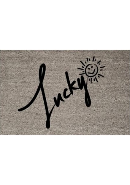 Kapı Önü Paspası Dekoratif Dijital Baskı Lucky P-2361
