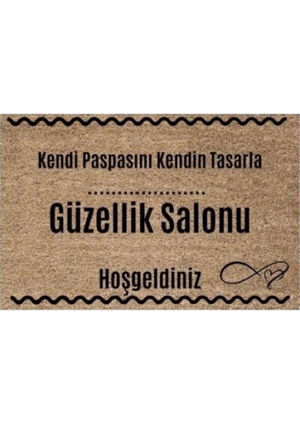 Kapı Önü Paspası Dekoratif Dijital Baskı Güzellik Salonu P-2556