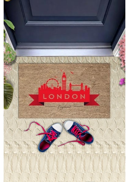 Dijital Baskı Bej London-England Paspas K-3022