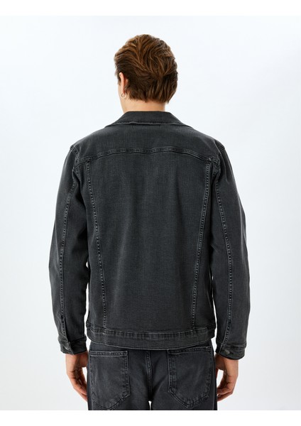 Kapaklı Cep Detaylı Düğmeli Pamuklu Klasik Jean Ceket fırsatları