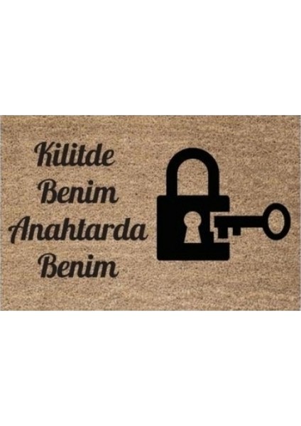 Kapı Önü Paspası Dekoratif Dijital Baskı Kilit P-2395
