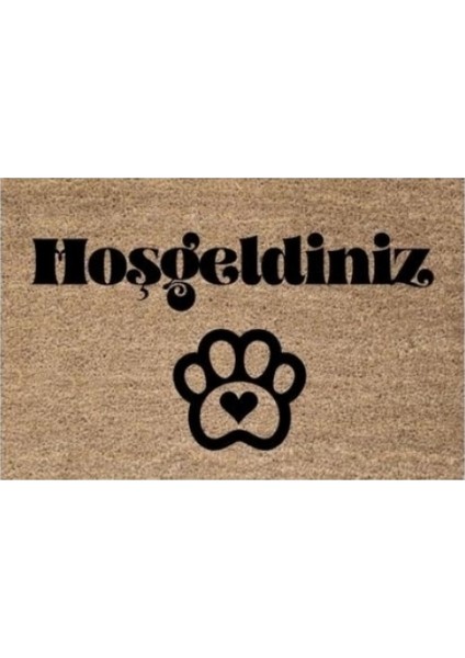 Kapı Önü Paspası Dekoratif Dijital Baskı Hoşgeldiniz P-2424