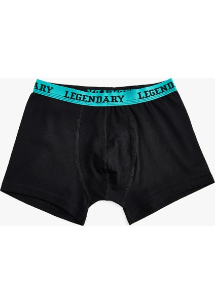 Beli Lastikli Pamuklu 3'lü Boxer Seti