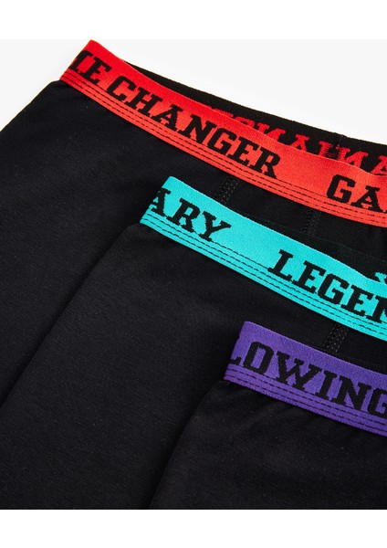 Beli Lastikli Pamuklu 3'lü Boxer Seti indirimleri