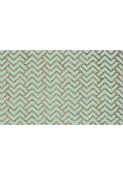 Turkuaz Kapı Önü Paspası Zigzag Desen K-3227
