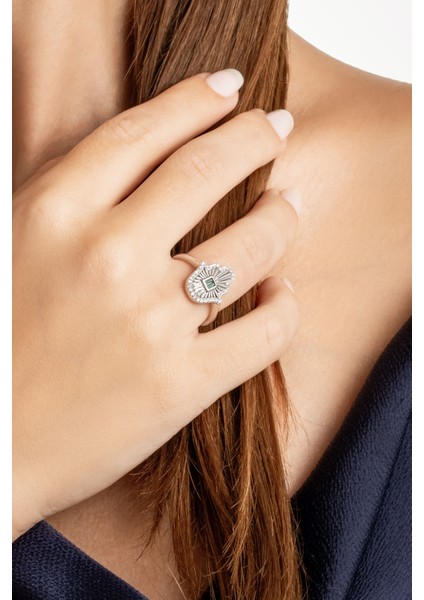 Fatma Ana Eli 18 Ayar Beyaz Altın Kaplama Gümüş Yüzük modelleri