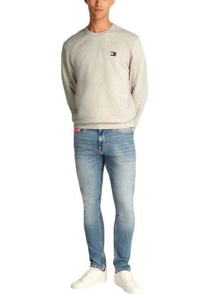 Tommy Jeans Kayıt Rozetli Ekstra Uzun Kollu Sweatshirt Bej