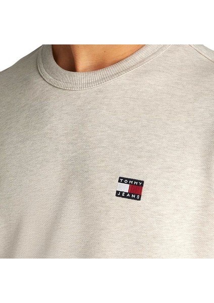 Tommy Jeans Kayıt Rozetli Ekstra Uzun Kollu Sweatshirt Bej