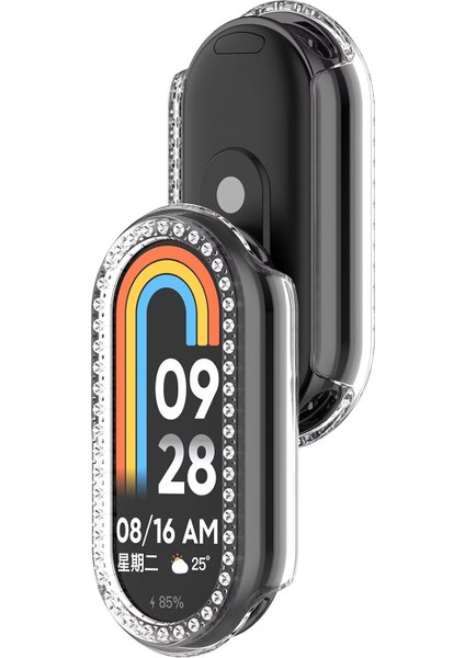 Xiaomi Mi Band 9 Mi Band 8 Uyumlu Parlak Taşlı Kasa Koruyucu modelleri