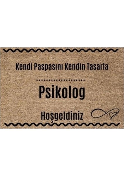 Kapı Önü Paspası Dekoratif Dijital Baskı Psikolog P-2529