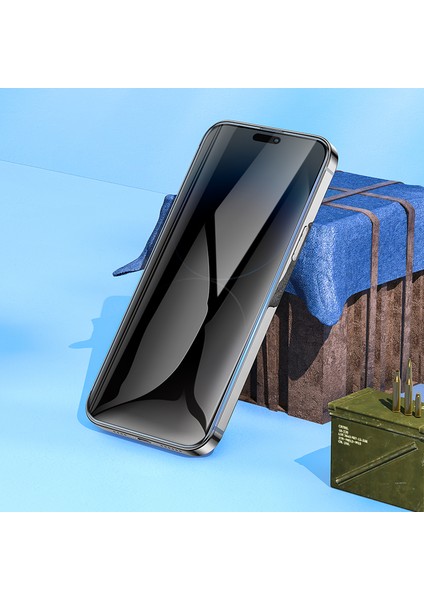 Apple iPhone 14 Pro Max 9d Hayalet Cam Tam Kaplayan Kırılmaz Tam Ekran Koruyucu