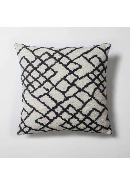 Maya - Etnik Kilim Desenli Kırlent 50X50 - Siyah & Beyaz (Ic Yastık Dahil) fiyatları