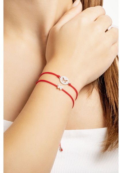 Anne ve Kız 18 Ayar Beyaz Altın Kaplama Gümüş Kelebek Bileklik indirimleri