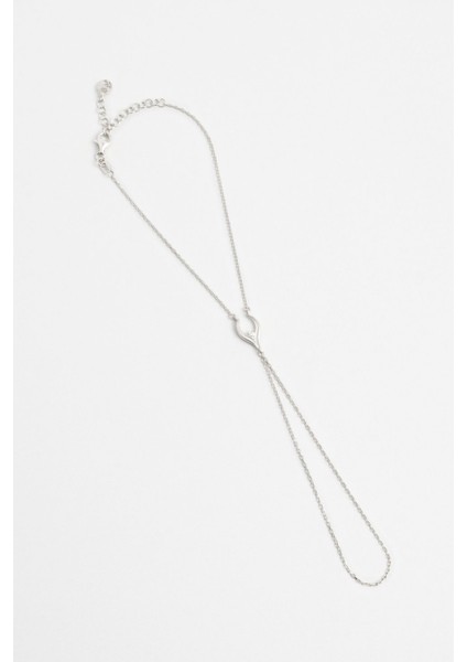 Bereket 18 Ayar Beyaz Altın Kaplama 20 cm Gümüş Şahmeran