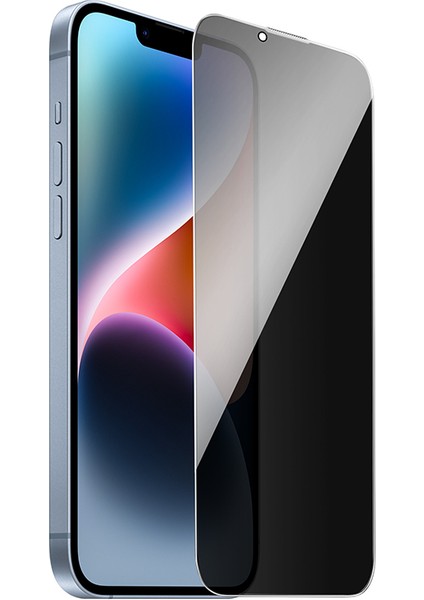 Apple iPhone 14 Plus/13 Pro Max 9d Hayalet Cam Tam Kaplayan Kırılmaz Tam Gizlilik Ekran Koruyucu