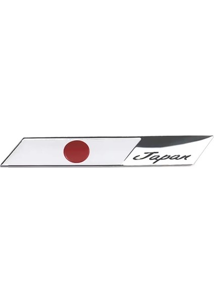 Japan Enine Düz Tip Krom 3D Metal Oto Amblem