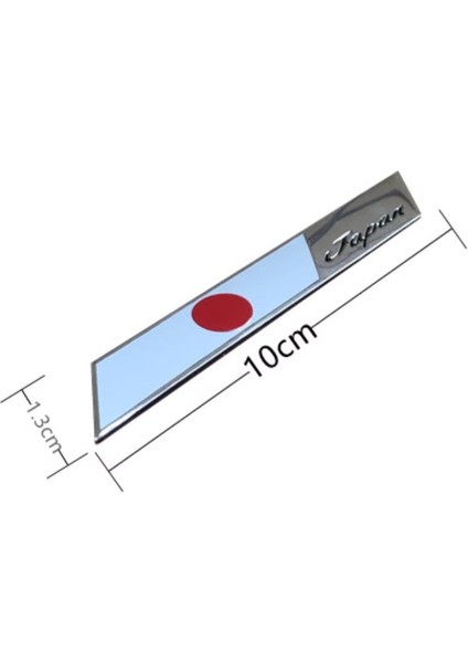 Japan Enine Düz Tip Krom 3D Metal Oto Amblem