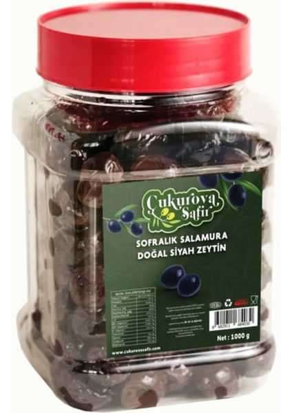 Gemlik Doğal Sofralık Yağlı Siyah Sele Zeytin 1000 gr