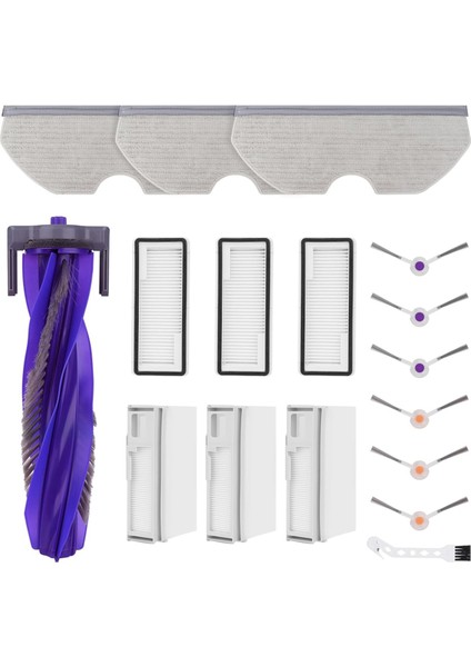 Freo x Plus Robot Süpürge Vakum Ana Yan Fırça Hepa Filtre Paspas Pedleri Toz Torbaları Yedek Aksesuarları (Yurt Dışından)