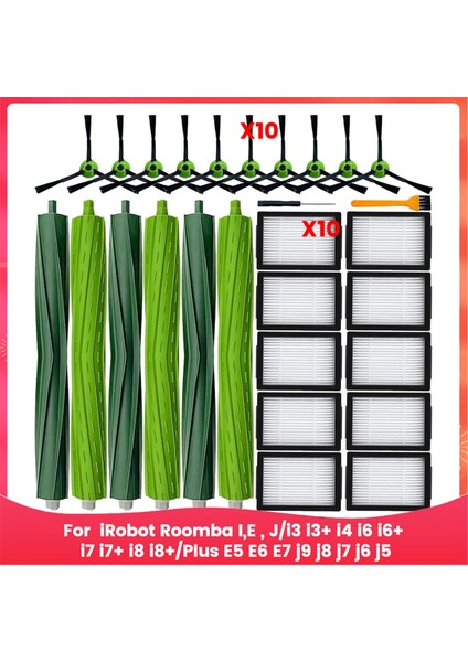 Irobot Roomba Için Yedek Parçalar I, E&amp;j Serisi I3 I3+ I4 I6 I6+ I7 I7+ I8 I8+/artı E6 E7 J9 J8 J7 J6 Fırça Filtreleri (Yurt Dışından)