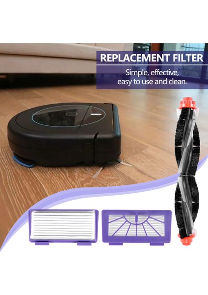 Adet Yedek Kombo Rulo Fırça + Hepa Filtre X2 Xv-21 Xv Signature Pro Xv-11 Xv-12 Xv-15 Kavisli Fırçalar Için (Yurt Dışından)