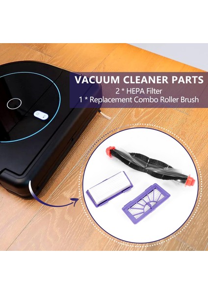 Adet Yedek Kombo Rulo Fırça + Hepa Filtre X2 Xv-21 Xv Signature Pro Xv-11 Xv-12 Xv-15 Kavisli Fırçalar Için (Yurt Dışından)