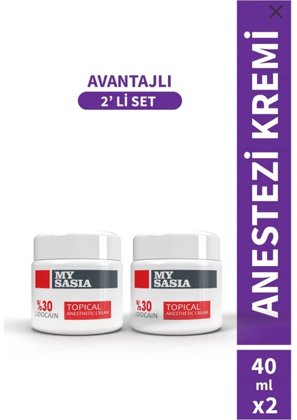 Anastezi Kremi Acı Azaltıcı Mikroblading 40 ml 2 Adet