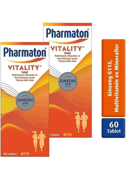 Vitality 60 Tablet x 2 Adet