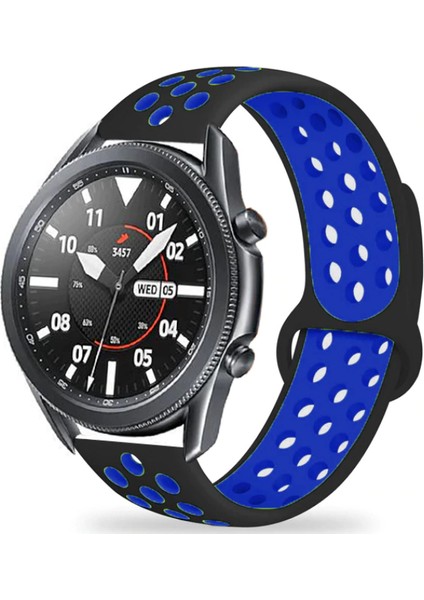 Galaxy Watch 46MM (22MM) Krd-02 Uyumlu Kordon Zore - Siyah-Mavi