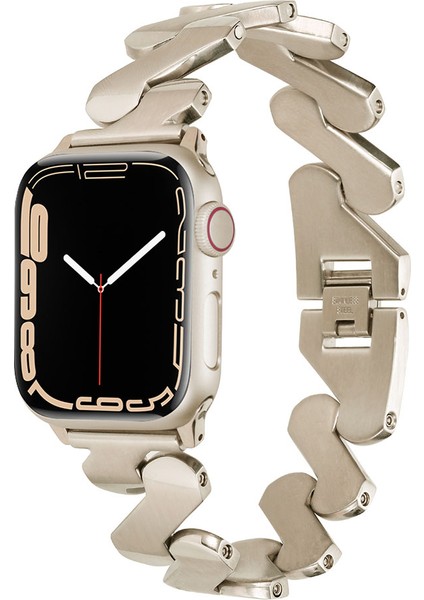 ​​​watch 7 45MM Kordon Uyumlu Krd-80 Metal Strap Kayış Zore - Starlight