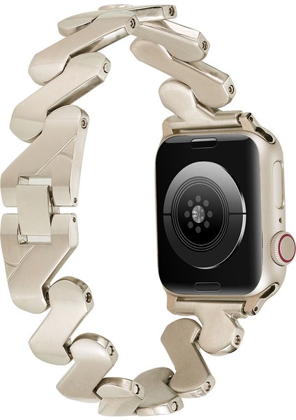 ​​​watch 7 45MM Kordon Uyumlu Krd-80 Metal Strap Kayış Zore - Starlight