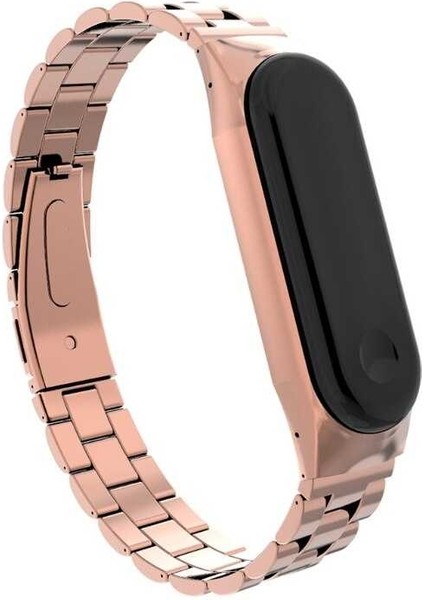 Xiaomi Mi Band 3 Uyumlu Krd-05 Metal Kordon Zore - Gold