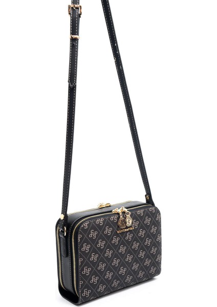 Kadın Çapraz Çanta 888-45887 Sılver Polo Çapraz Bayan Çantası M178 Füme-Mat Siyah modelleri