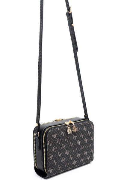 Kadın Çapraz Çanta 888-45887 Sılver Polo Çapraz Bayan Çantası M178 Füme-Mat Siyah indirimleri