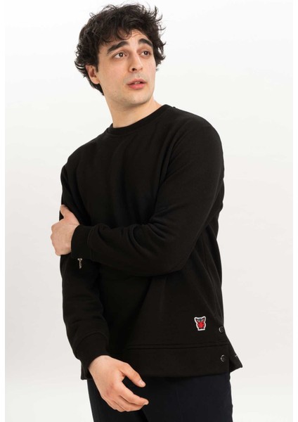 Erkek Bisiklet Yaka Fermuar Detaylı Sweatshirt modelleri