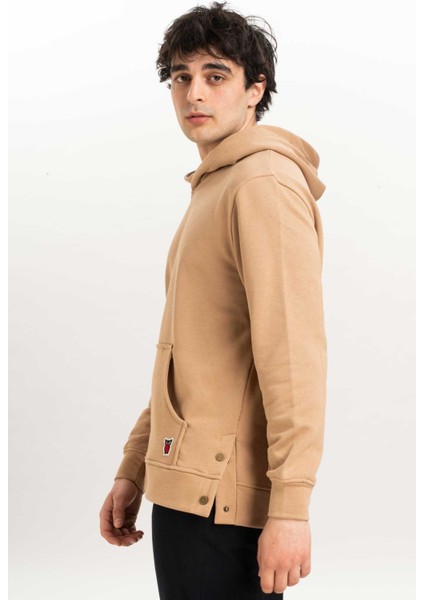 Çıt Çıt Detaylı Kapüşonlu Erkek Sweatshirt modelleri