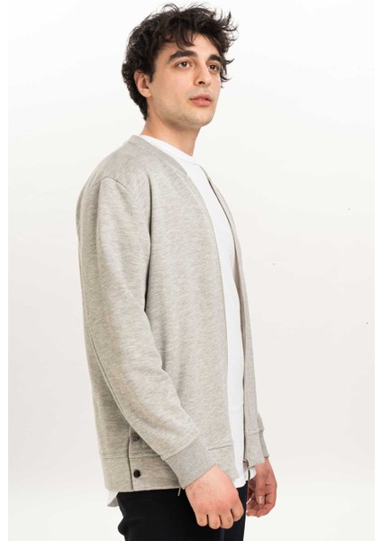 Fermuar Detaylı Erkek Bomber Sweatshirt modelleri