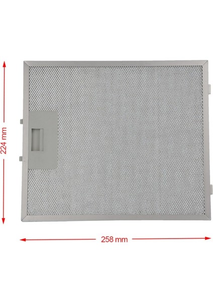 Aspiratör & Davlumbaz Metal Yağ Filtresi x 258X224MM, O10