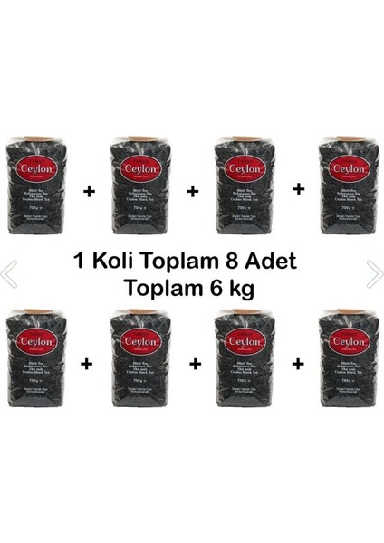 Seylan Yaprak Çayı (Ceylon Çay 750 gr) x 8 Adet (Koli)