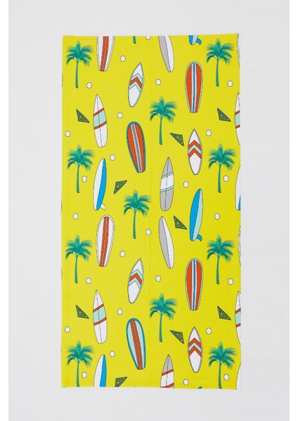 Surfboard Desenli Plaj Havlusu