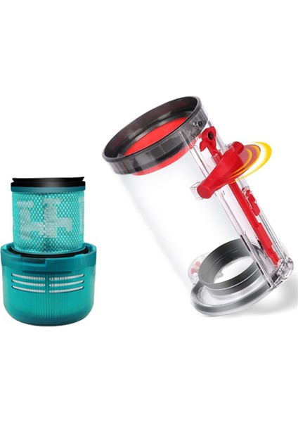 V11 V15 SV14 SV15 SV22 Elektrikli Süpürge Aksesuarları Toz Haznesi + Hepa Filtre + Anahtar Düğmesi Değiştirme Kiti (Yurt Dışından) modelleri