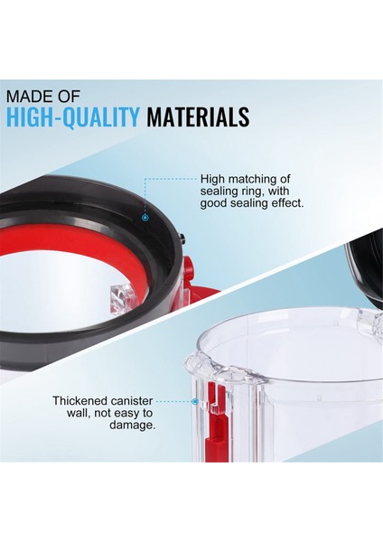 V11 V15 SV14 SV15 SV22 Elektrikli Süpürge Aksesuarları Toz Haznesi + Hepa Filtre + Anahtar Düğmesi Değiştirme Kiti (Yurt Dışından) fırsatları