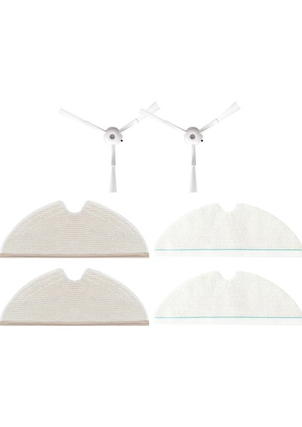 6 Adet Yıkanabilir Yan Fırça Paspas Bezi T8/ Max/ Max+Robot Süpürge Yedek Parçası (Yurt Dışından)