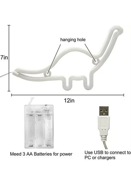 Dinazor Neon LED Işıklı Masa Lambası Dekoratif Aydınlatma Gece Lambası modelleri