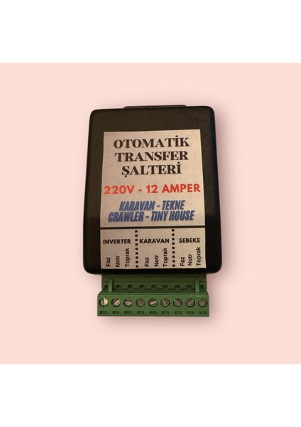Karavan Otomatik Transfer Şalteri Switch Trafo 12 Amper