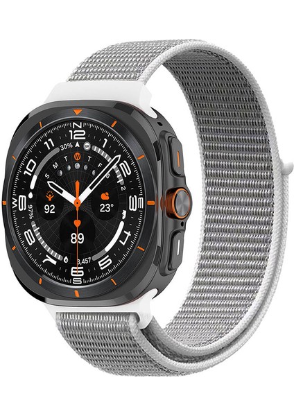 ​​galaxy Watch Ultra 47MM Zore Krd-03 Hasır Kordon-Beyaz