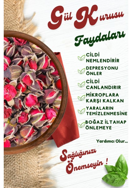 Yörem Afyon Meşhur Isparta Yöresinden Kurutulmuş Tomurcuk Kokulu Kırmızı Gül Kurusu (Rose Odorata) | 30Gr. fiyatları